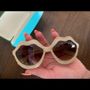 Kate spade gold glitter sunglasses
